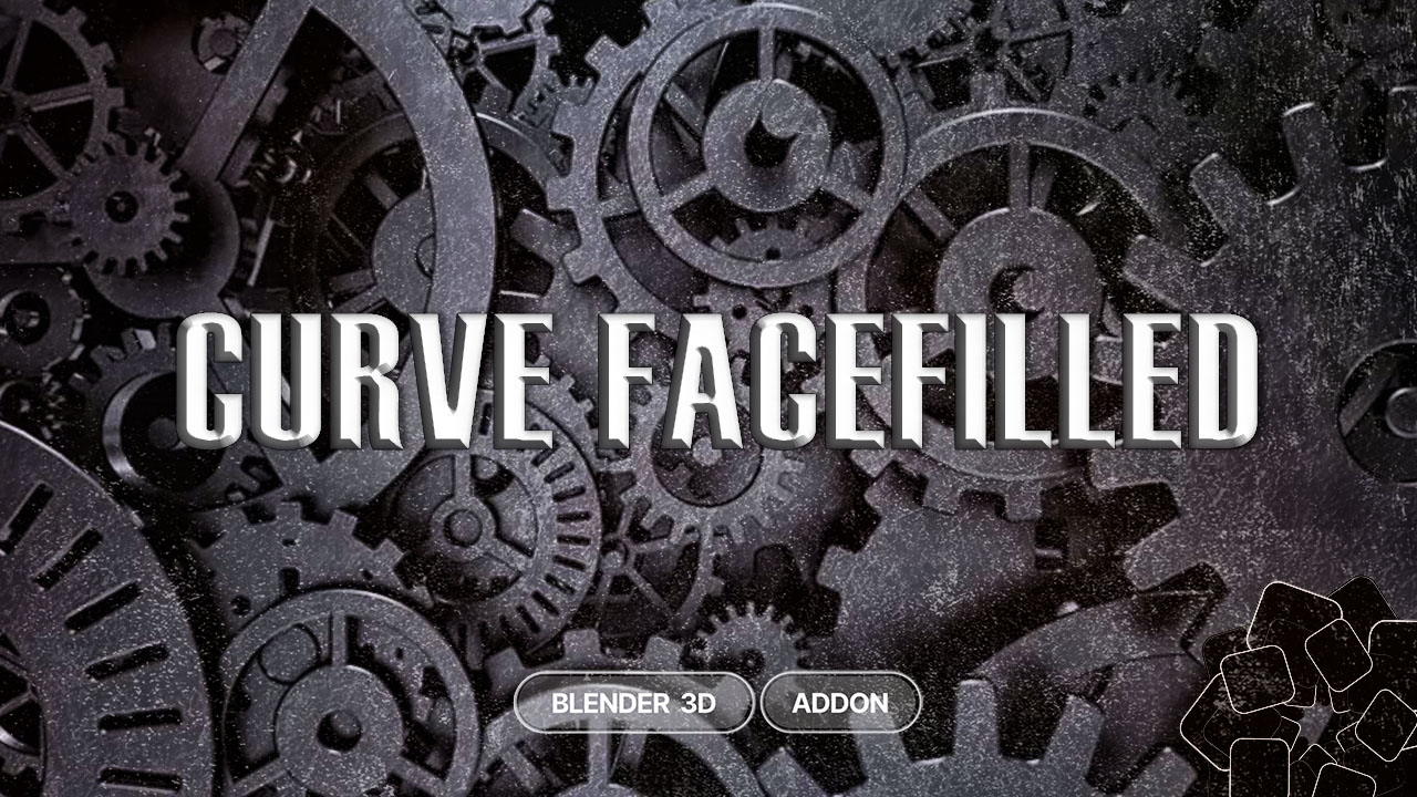 Curve Facefilled V1.1.6 for Blender实时绘制复杂图形曲线插件