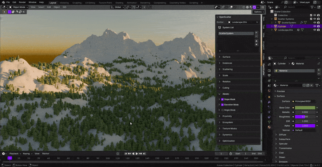 Openscatter 1.0.5 for blender 散射控制插件