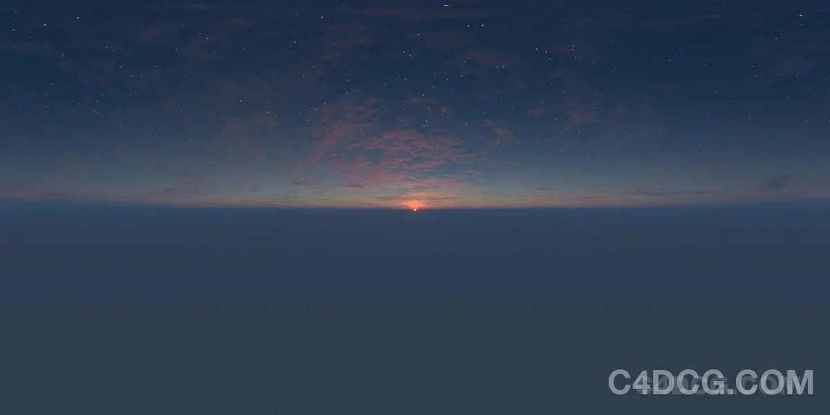全景天空HDR-繁星点点初露云烟