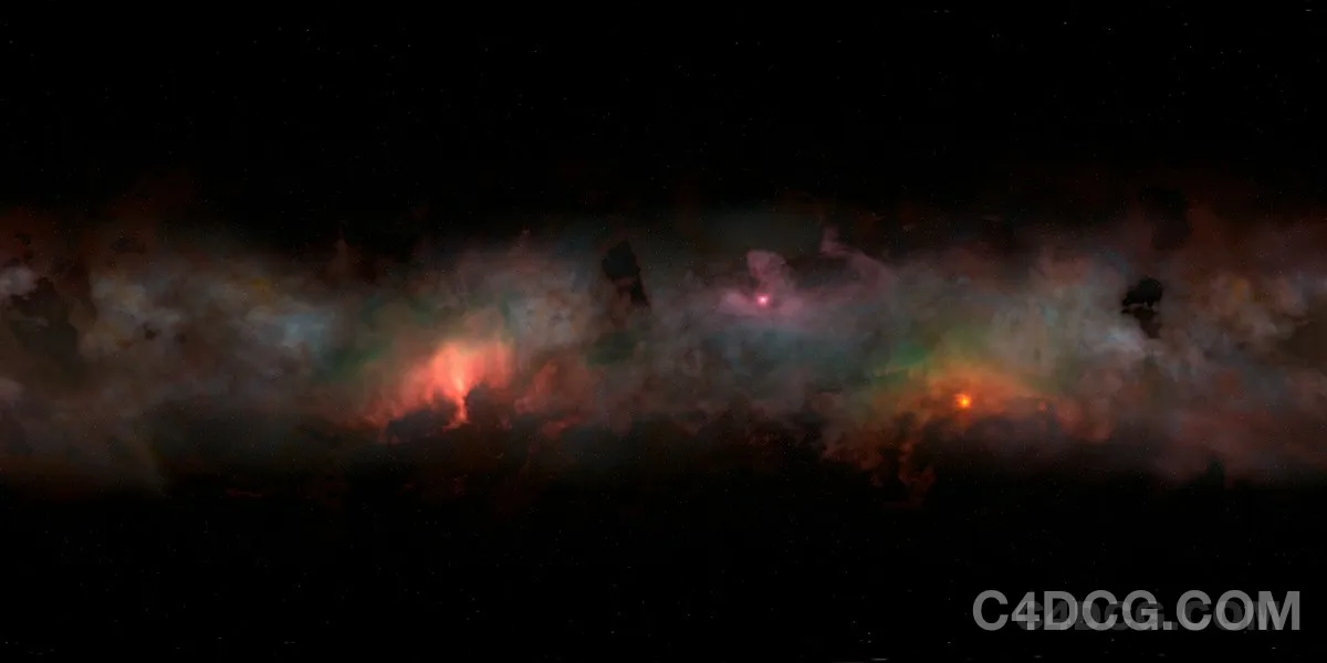 宇宙星云HDR贴图-红色的星云