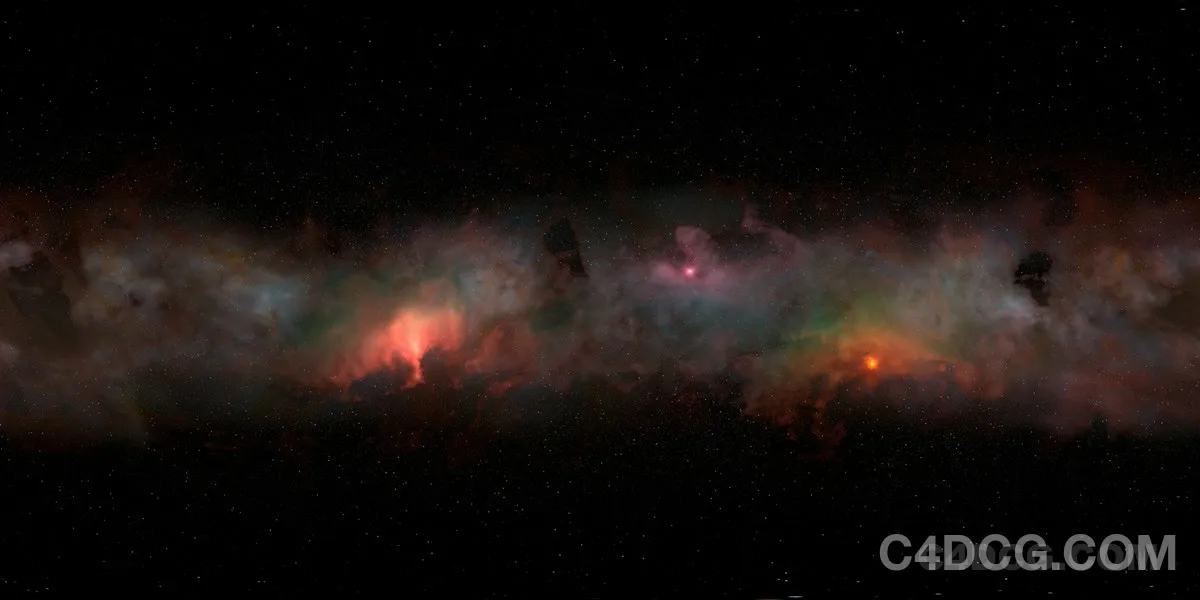 宇宙星云HDR贴图-红色的星云