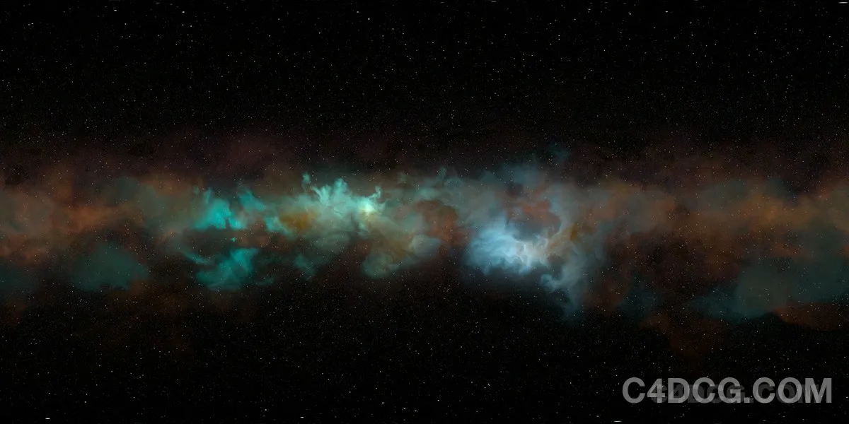 宇宙星云HDR贴图-绿色的星云