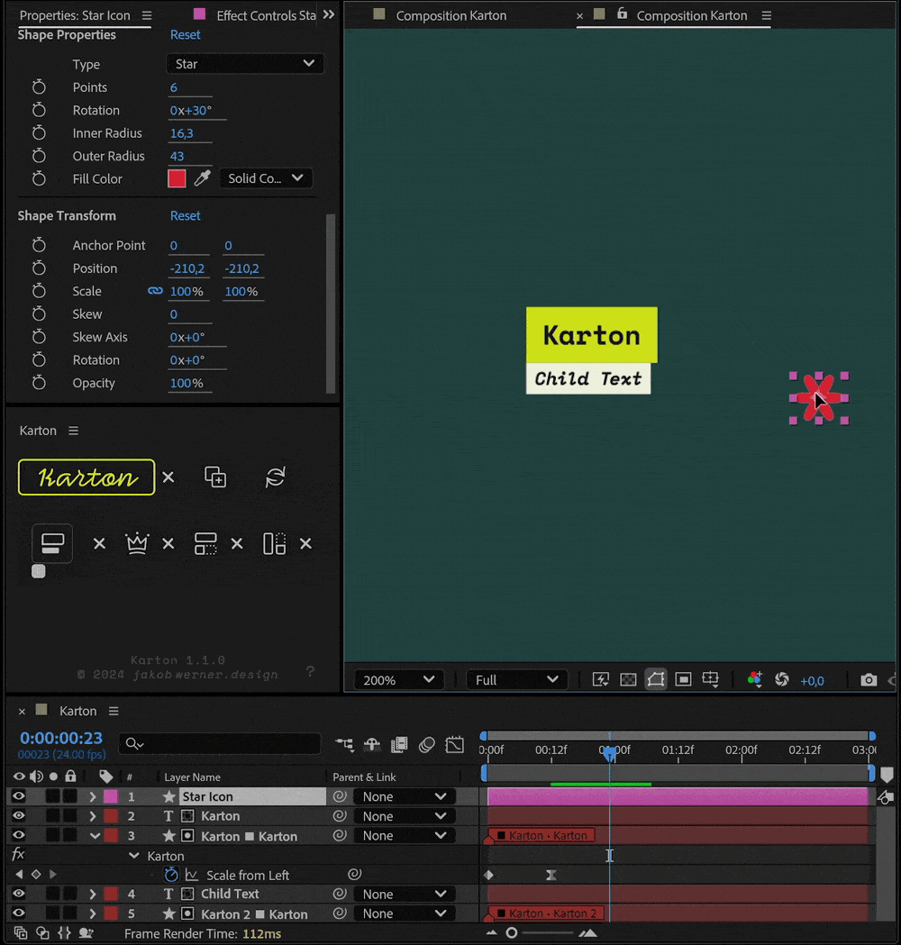 Karton V2.0.1 fro After Effects 动态文本边框动画脚本