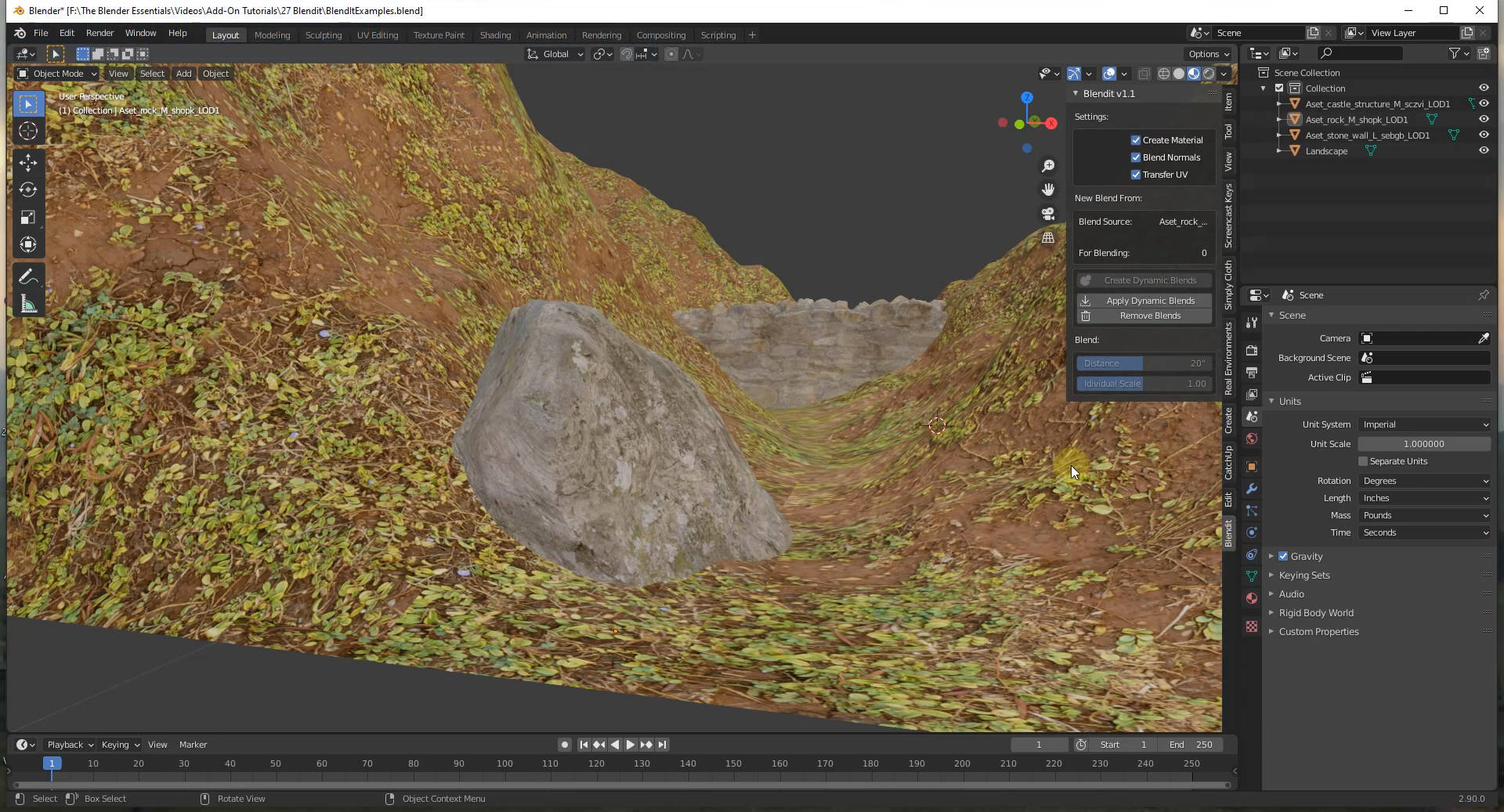 Blendit v1.7.1 for Blender 模型环境融合插件