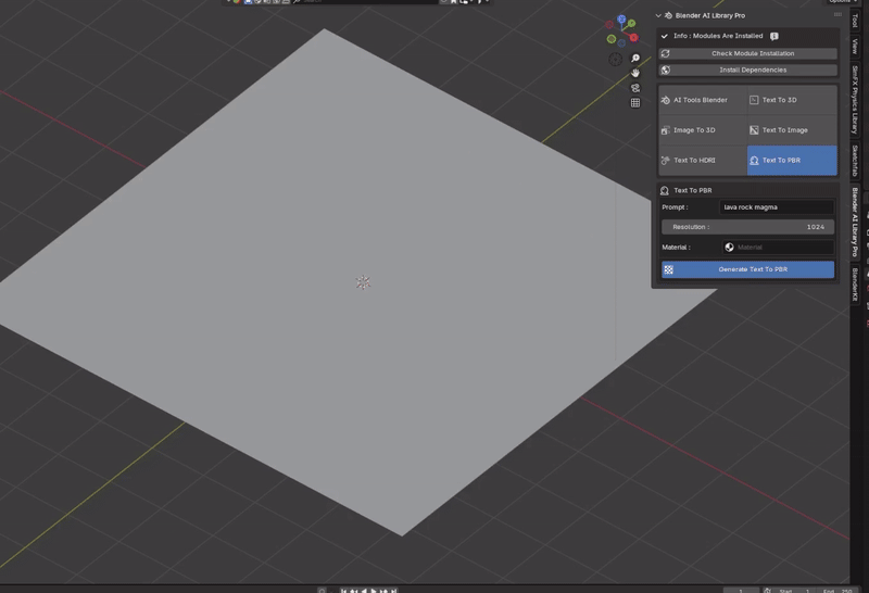 Blender AI Library Pro v1.2.0 fro Blender AI图像创建模型插件