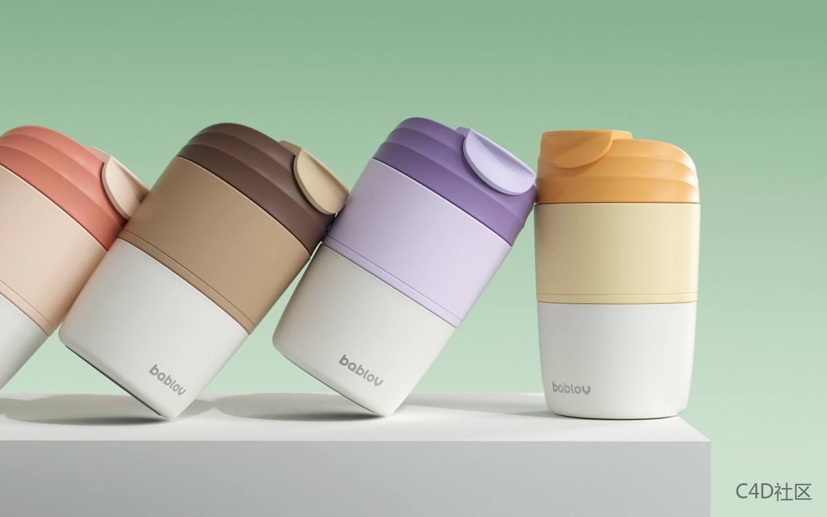 咖啡保温杯产品动画