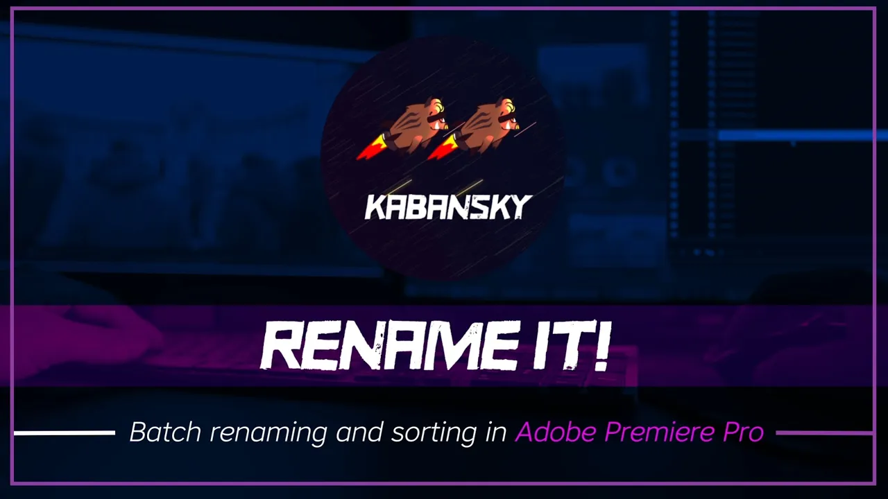 Rename It! V1.0.2 fro Premiere Pro 批量重命名和排序插件