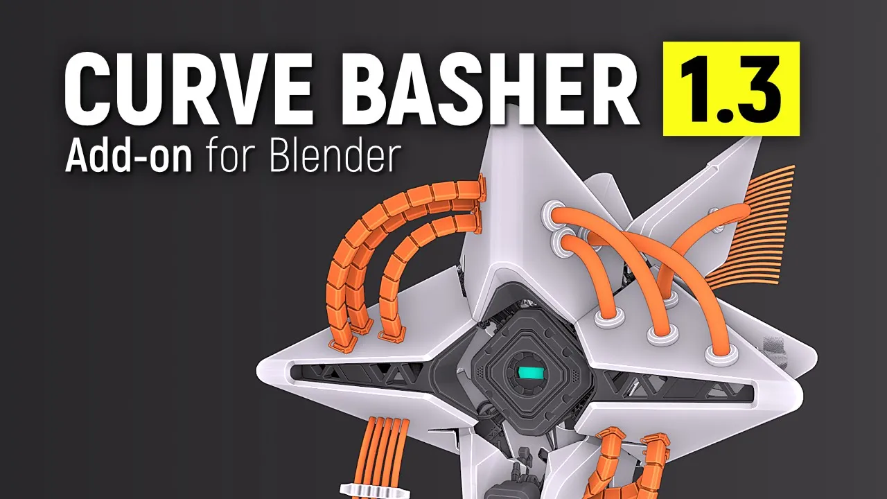 Curve Basher v1.3.11 Fro Blender 曲线电缆生成插件