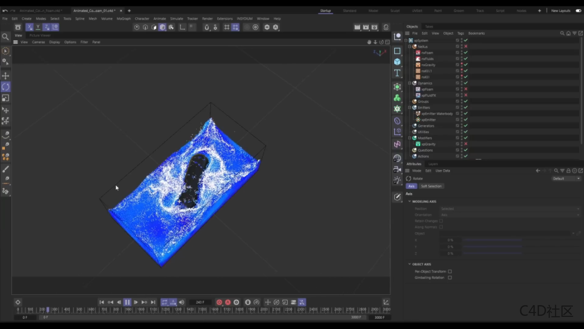 X-Particles插件迎来新GPU解算工具NeXus，快到飞起！这个更新是不是比C4D 2023更有诚意