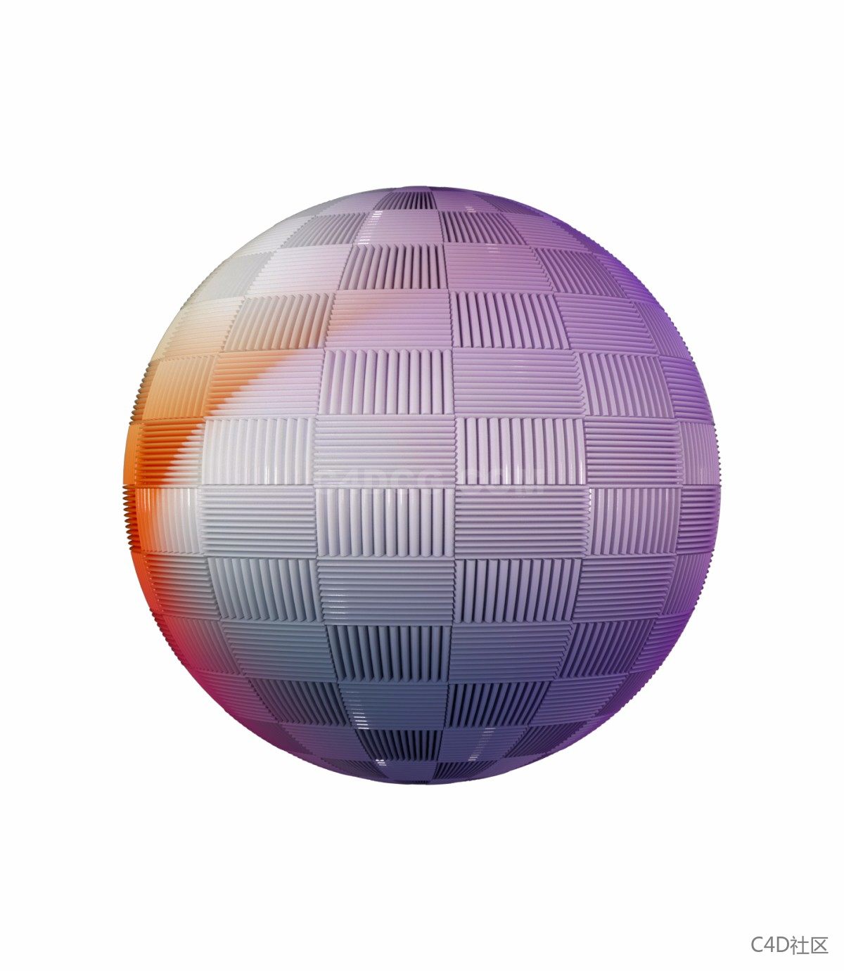 棋盘格置换纹理贴图:横纵向排布黑白纹理贴图