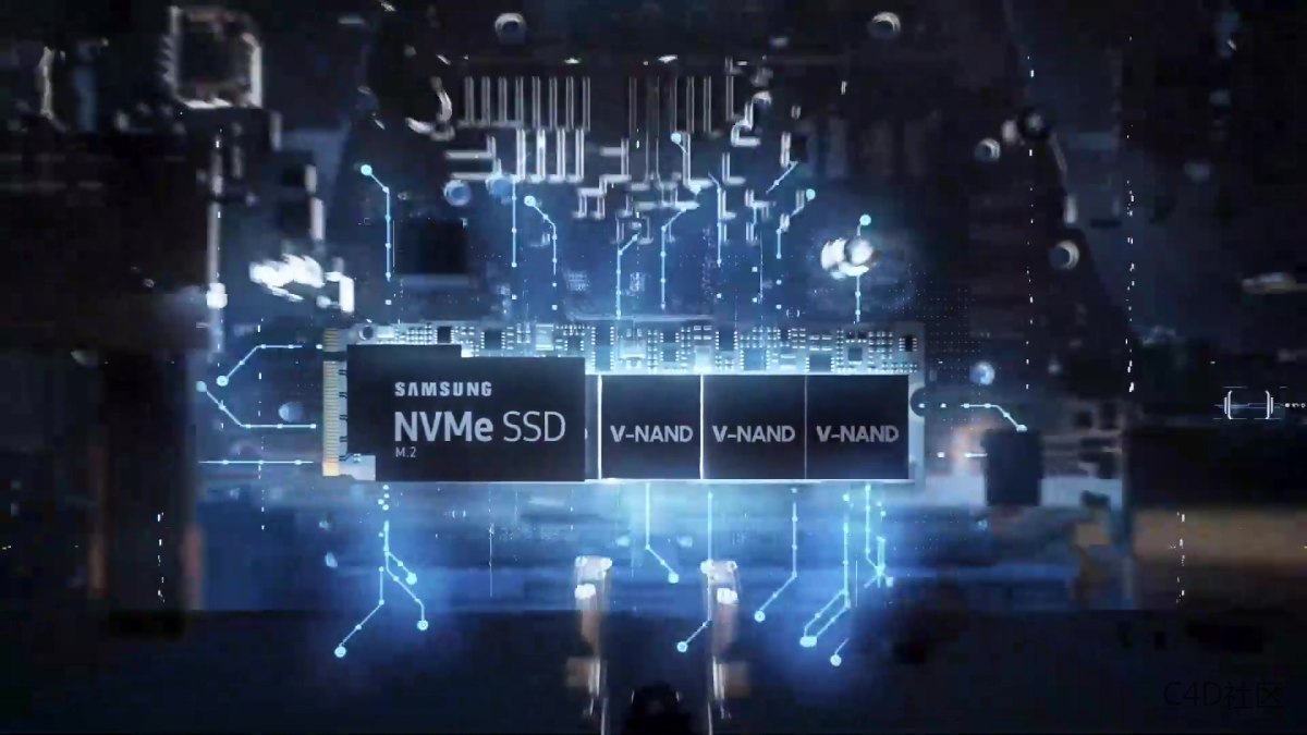 三星智能芯片类特效动画 出色的科技芯片灵感动态视频