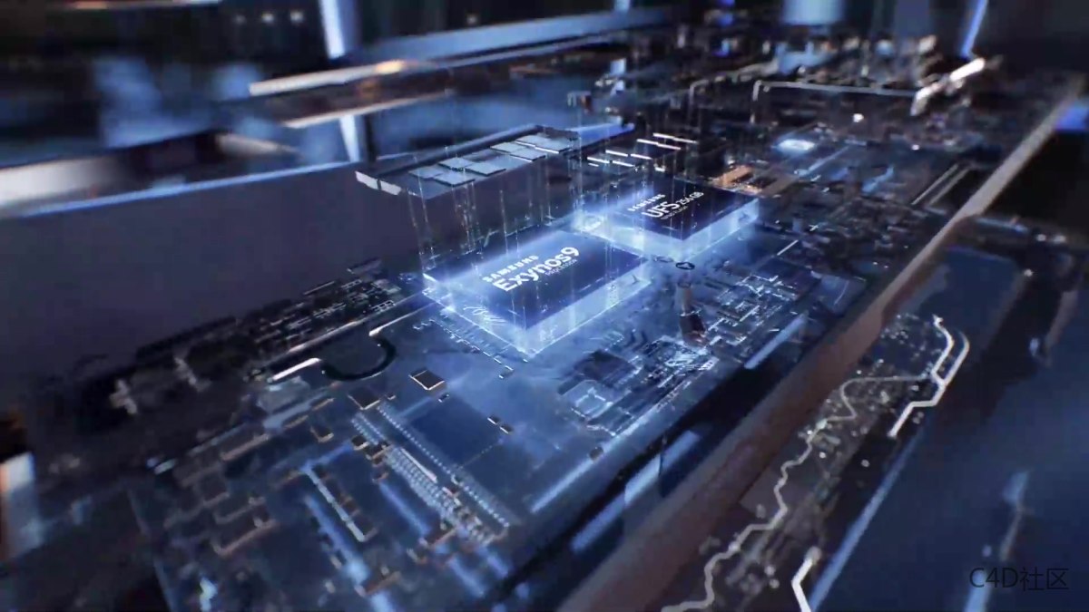 三星智能芯片类特效动画 出色的科技芯片灵感动态视频