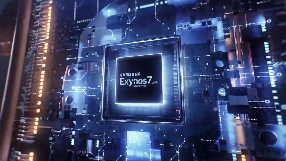 三星智能芯片类特效动画 出色的科技芯片灵感动态视频