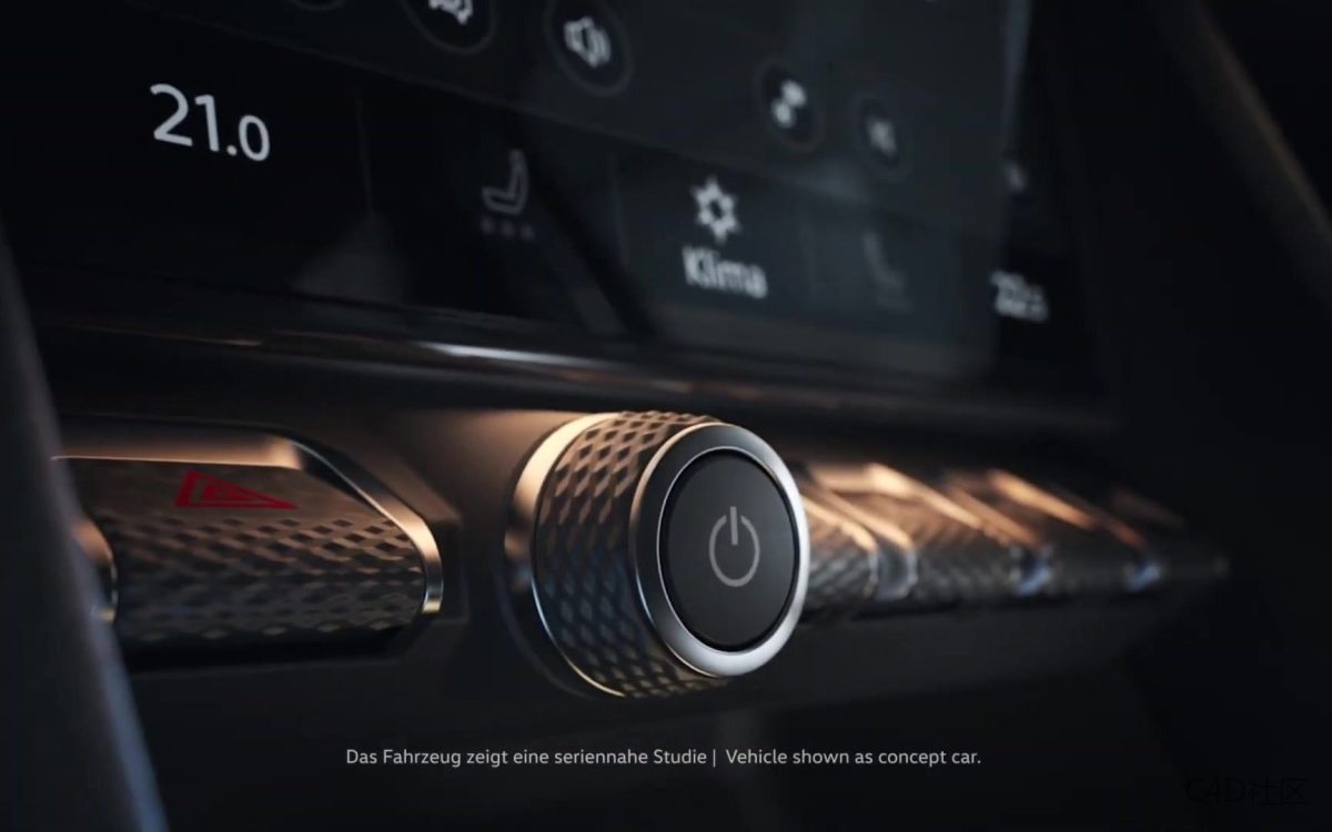 酷炫C4D动态产品广告片大众AMarOK 汽车产品动画