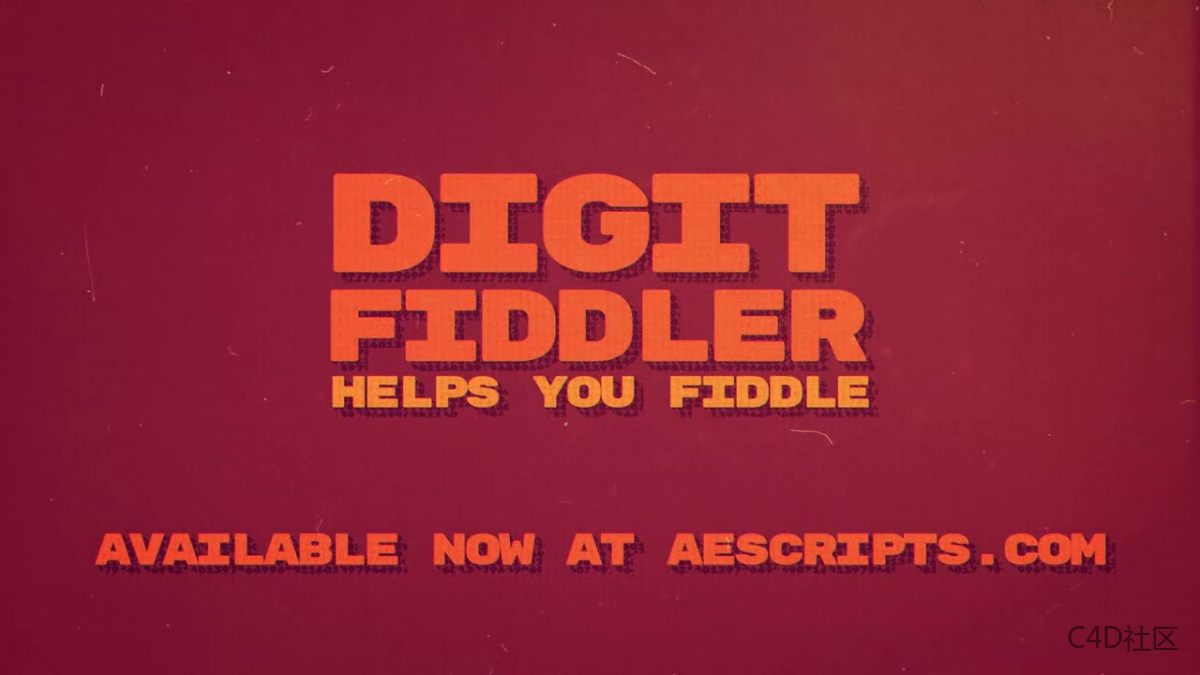 Digit Fiddler v1.3.8 Fro After Effects 数字时间百分比滚动动画插件