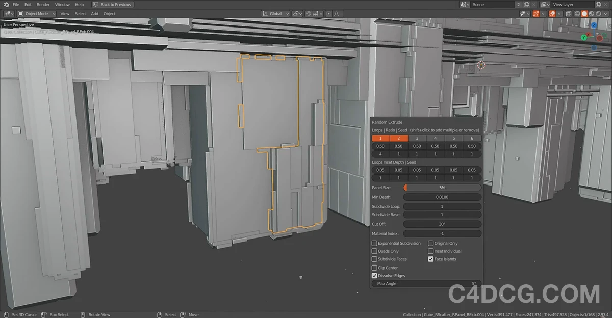 Random Flow V3.5.2 Fro Blender 模型形状细节生成插件