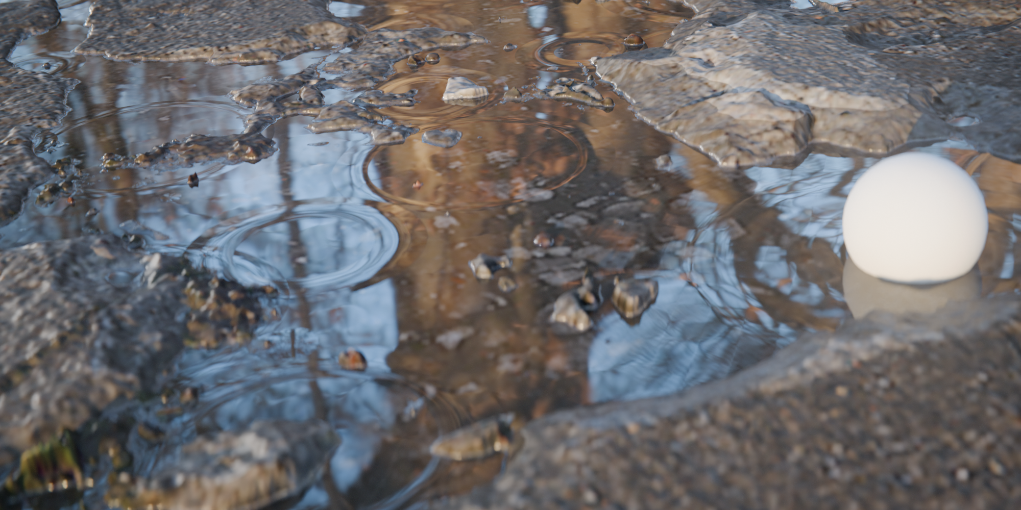 Physical Puddles Pro V4.2 Fro Blender 地面水坑水渍插件