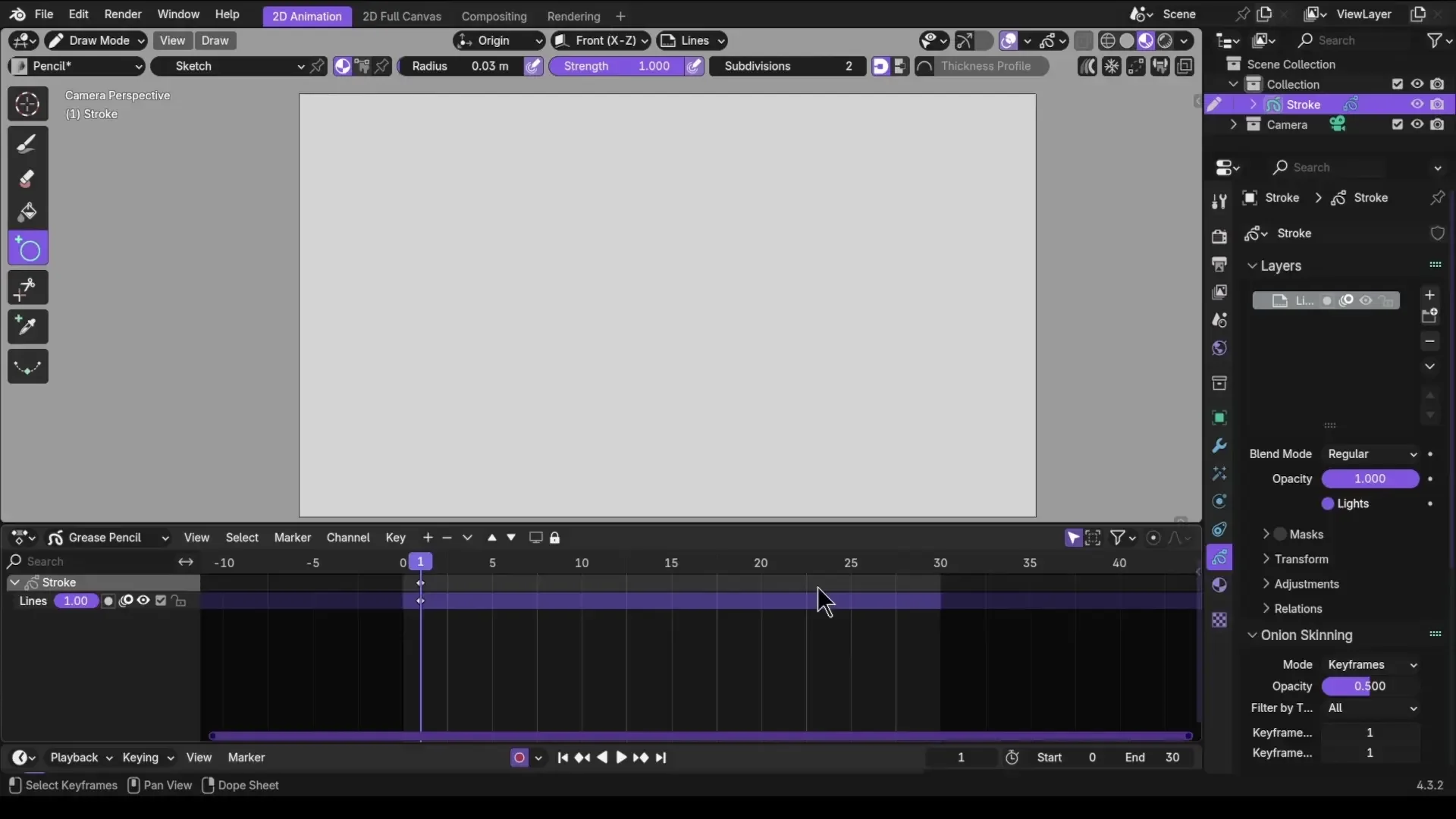 Grease Pencil Tween V1.6.0 fro Blender流畅蜡笔绘画插件