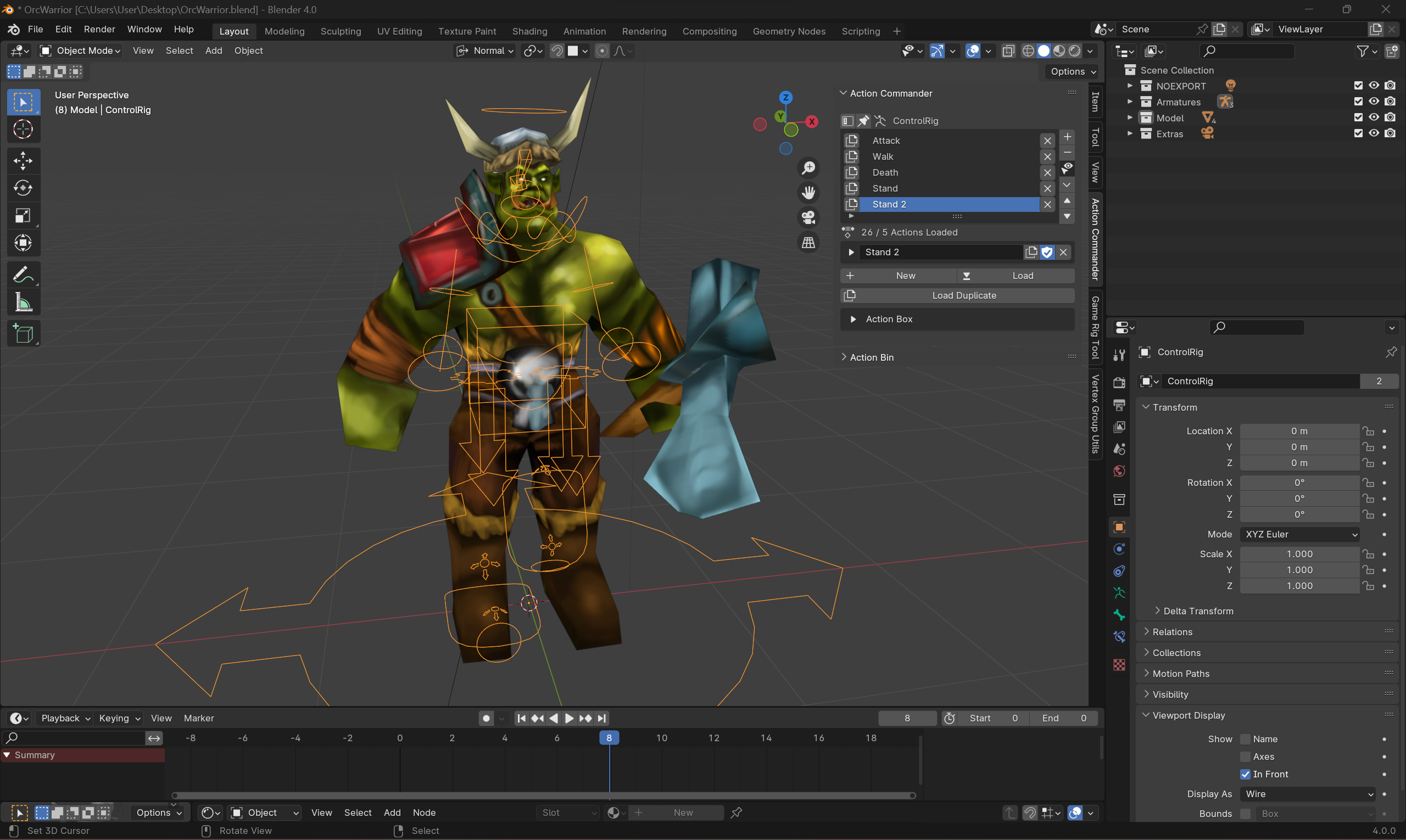 Action Commander V1.4.0 fro Blender 动作管理插件