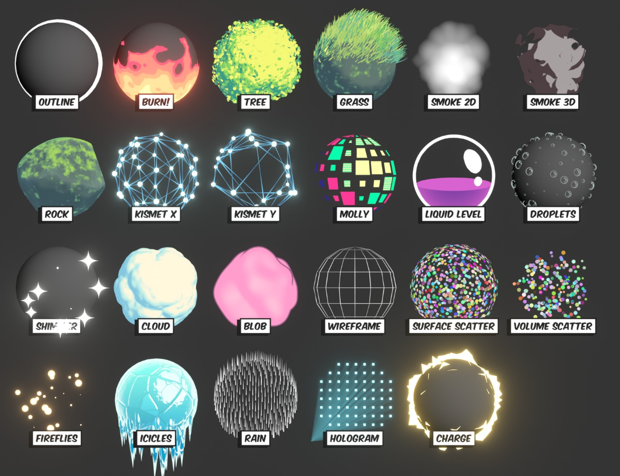 Komikaze 2.1.5 for blender 卡通着色器和资产包