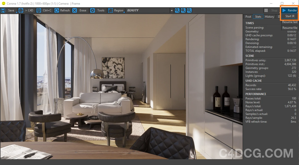Chaos Corona 14 for Cinema 4D 实时交互渲染器
