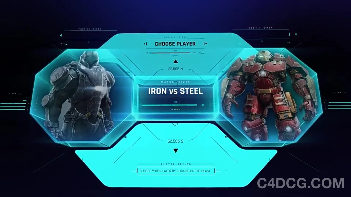 全息科幻播放器主题界面动画模板-HUD UI 2d/3d Player 7&8