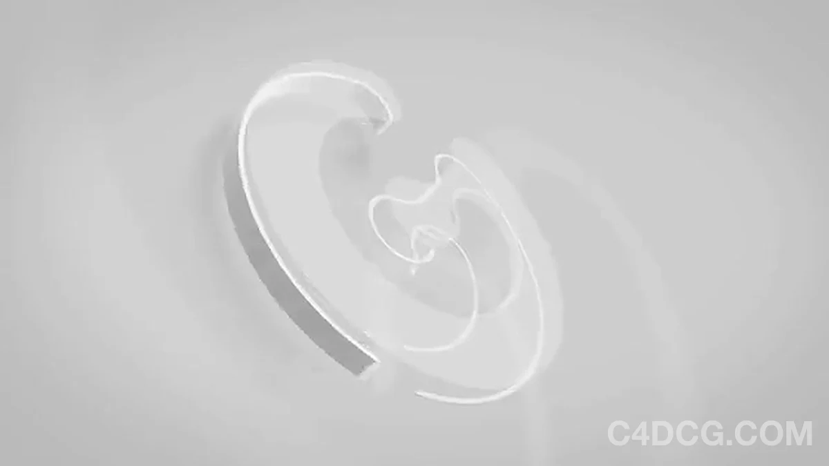 线条轮廓三维凸显光泽明亮logo标志动画模板-Clean Outline Logo