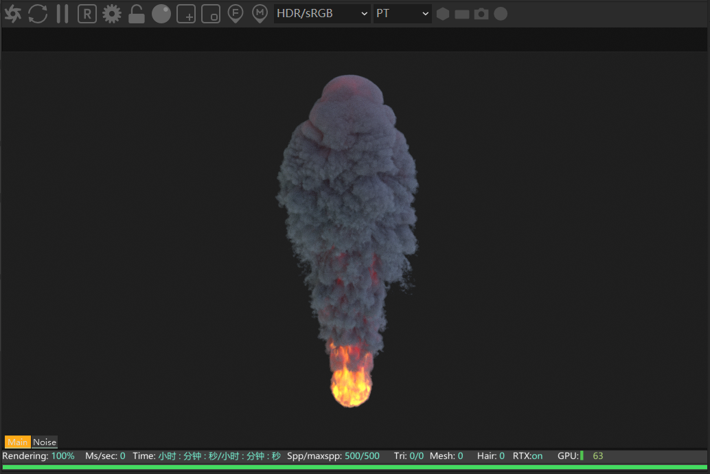 Octane也能像Redshift一样直接识别C4D Pyro模拟的烟火效果啦！