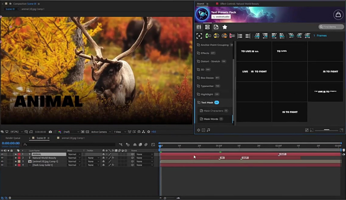Text Presets V2 Fro After Effects 文字特效动画预设