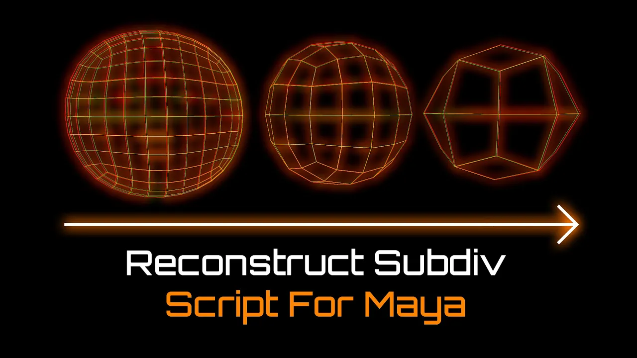 Maya Script Reconstruct Subdiv V1.3 Fro Maya 模型细分还原插件