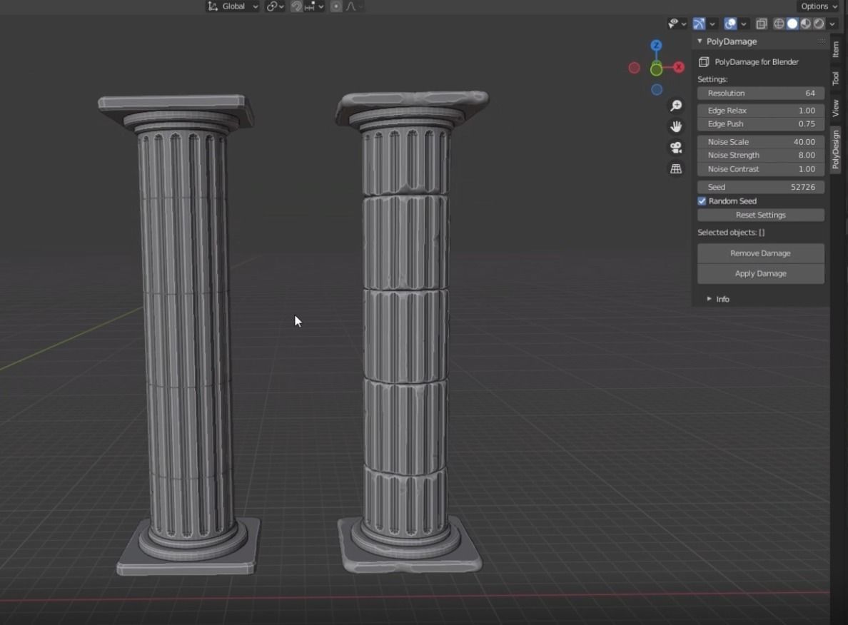 CGtrader PolyDamage 1.52 for 3DS MAX模型添加细节雕刻插件