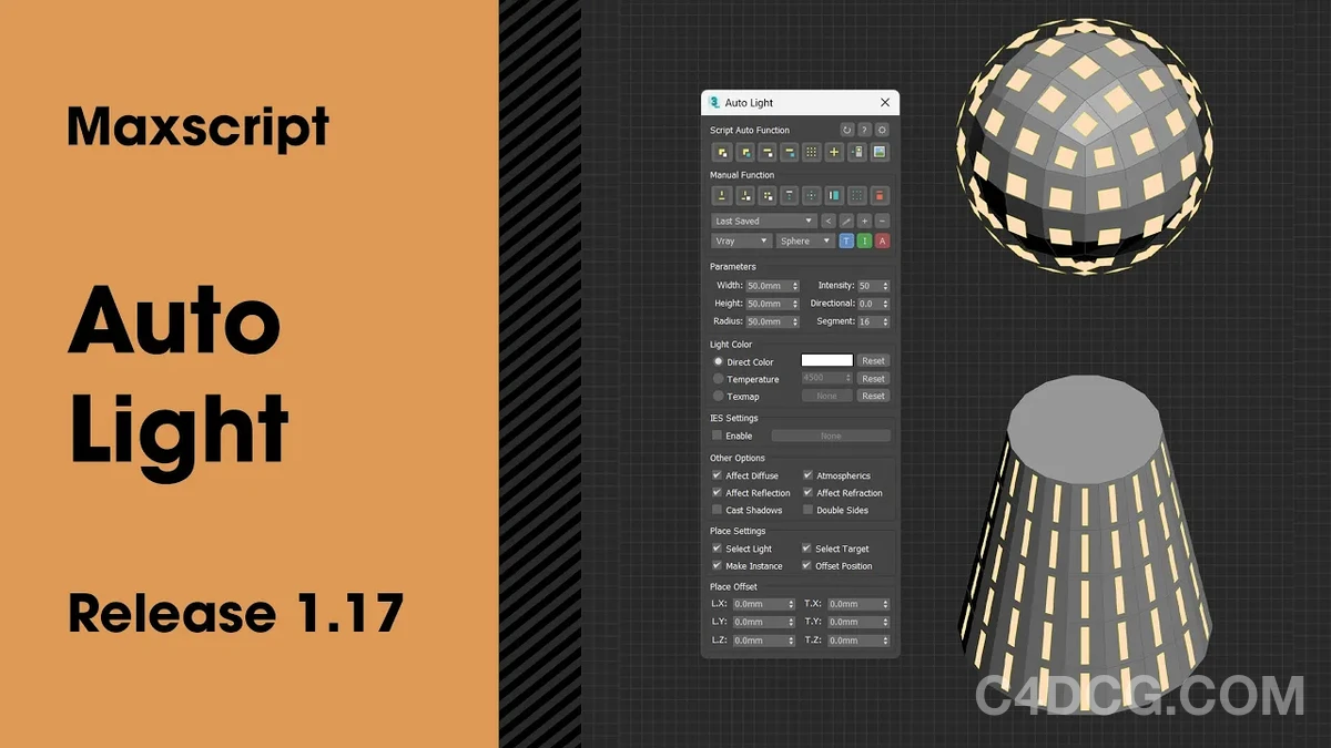 Auto Light v1.60 for 3ds Max Add lighting plugins