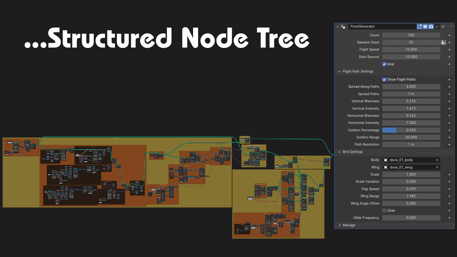 Flock Generator v1.0 blender 鸟类模型预设包