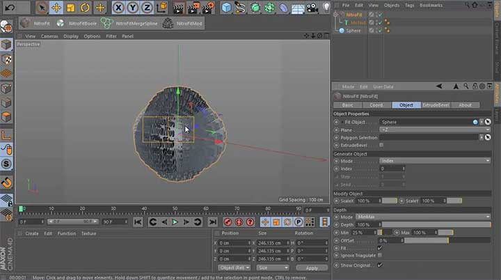 Nitro4D NitroFit v1.0 for Cinema 4D 模型分布克隆插件