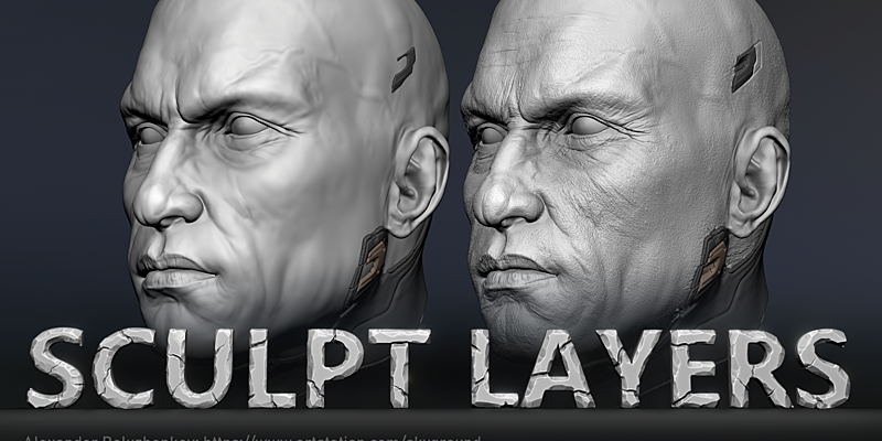 Sculpt Layers v0.62 fro Blender 三维模型细节雕刻插件