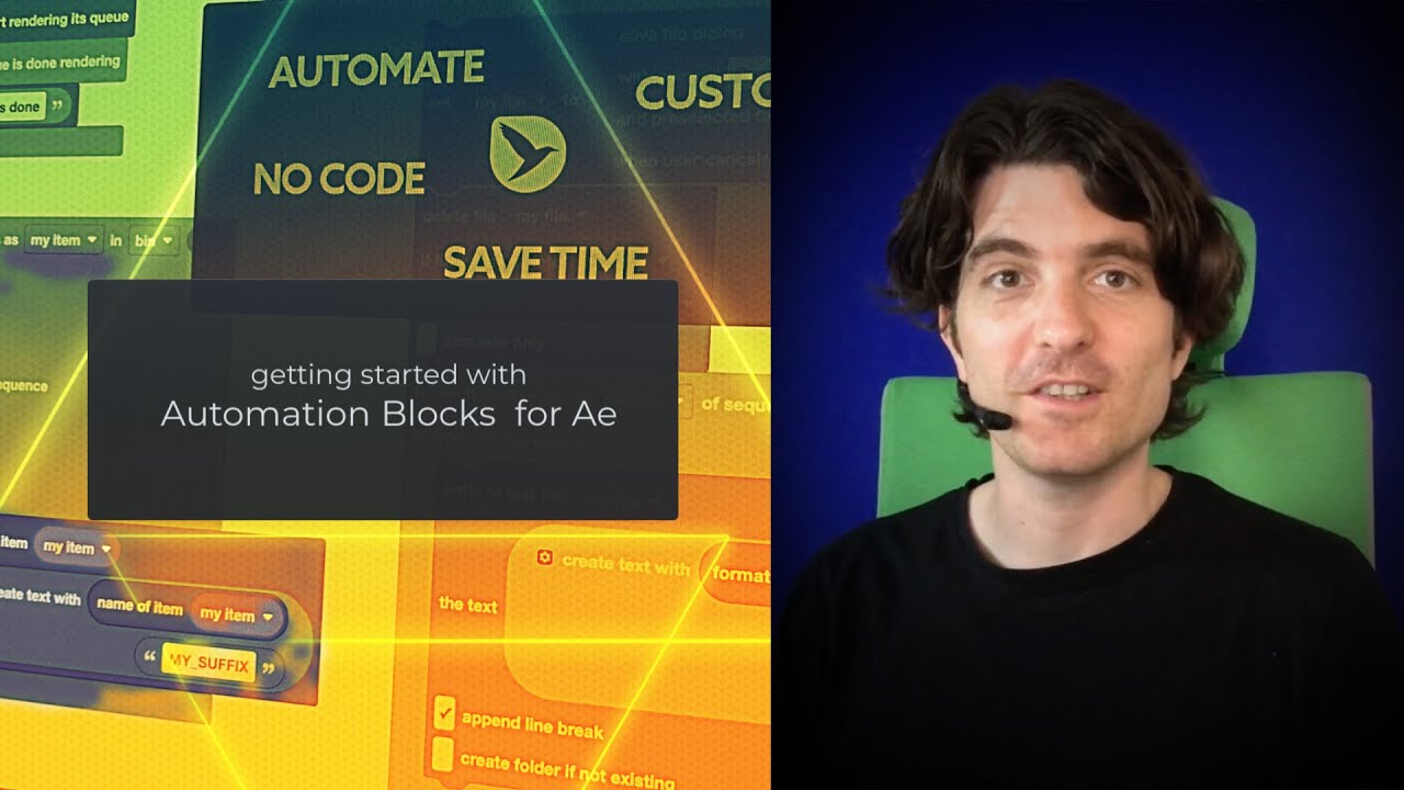 Automation Blocks v1.1.000 Fro After Effects 自动化任务处理工作流程脚本