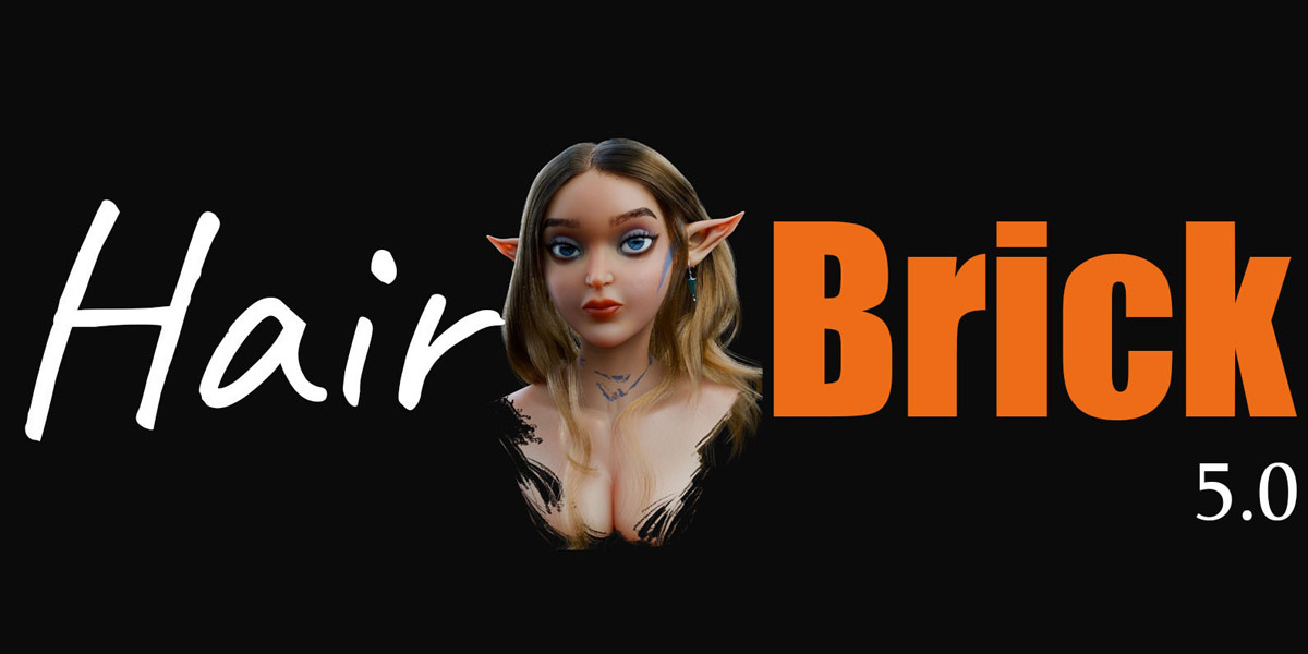 Hair Brick Pro V5.0 fro Blender 头发制作生成插件