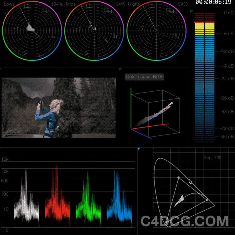 Nobe OmniScope 1.10.162 Fro AE/PR/达芬奇/OFX 视频调色万能示波器插件