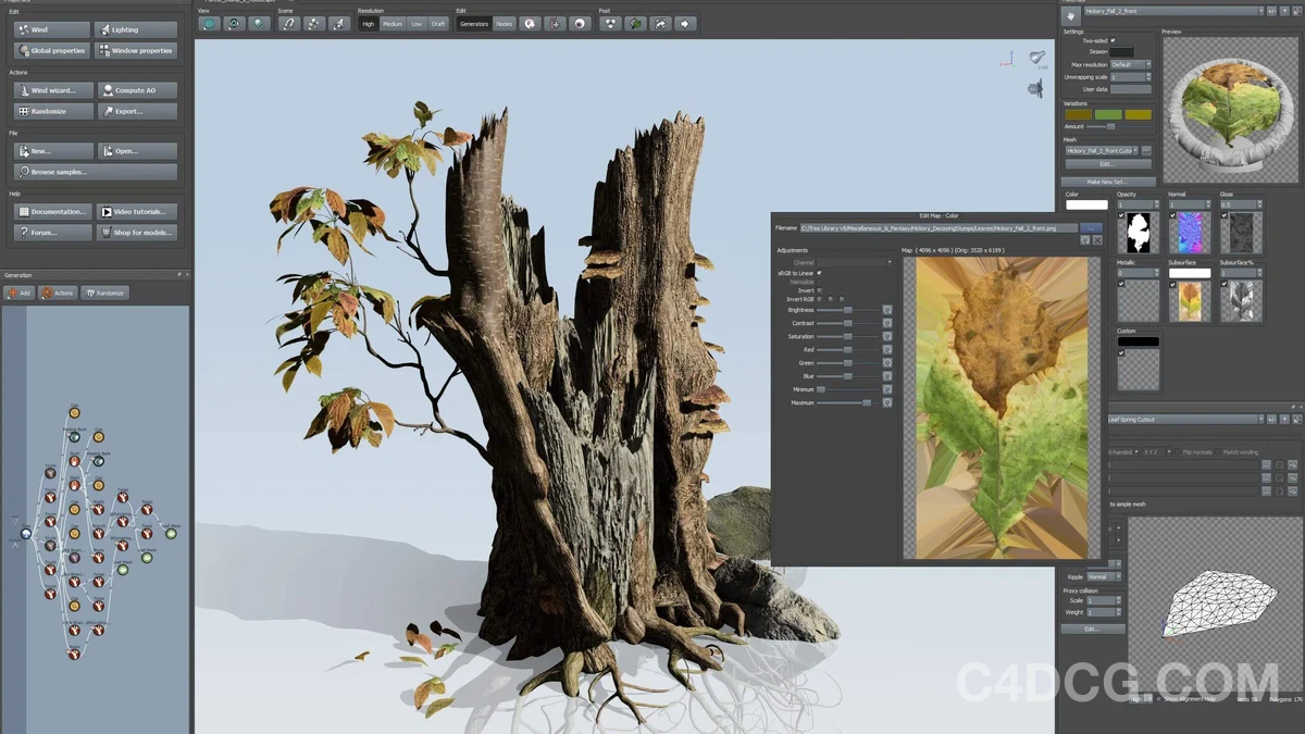 SpeedTree Modeler 10.0 植物树木建模软件