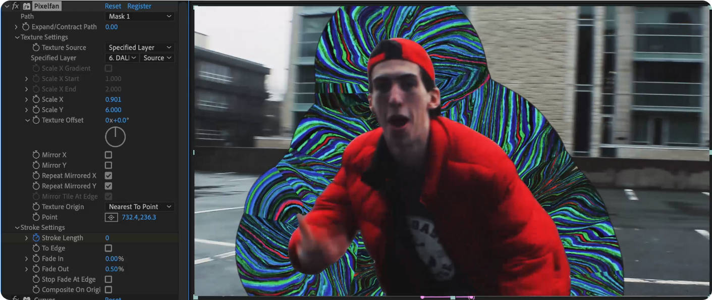 Pixelfan V1.2.0 for After Effects 图层扭曲像素插件