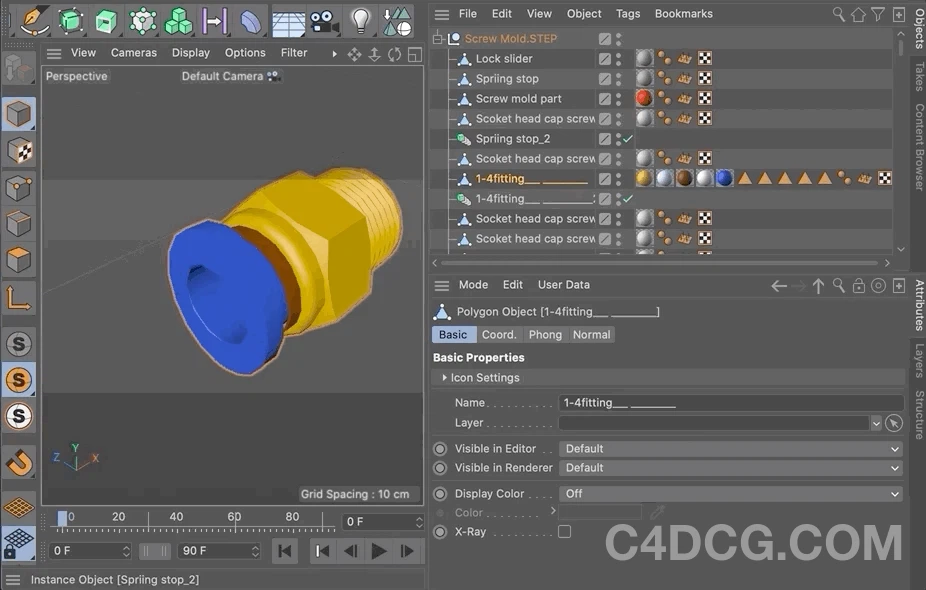 Selection To Object Fro Cinema 4D 材质选集拆分模型插件