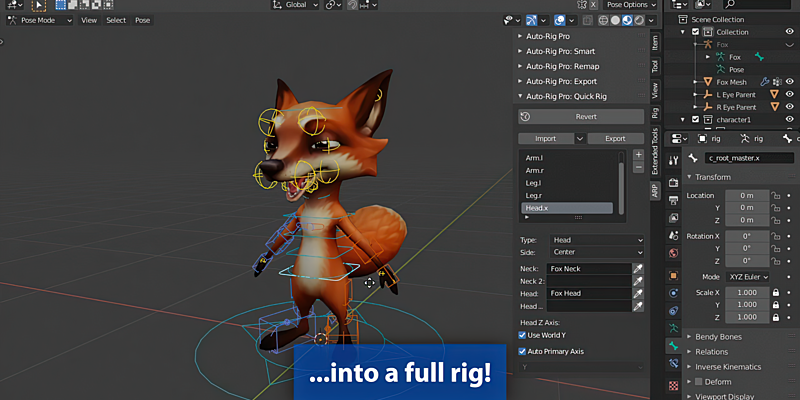 Quick Rig v1.26.46 Fro Blender 智能快速绑定插件 Auto-Rig Pro 扩展包