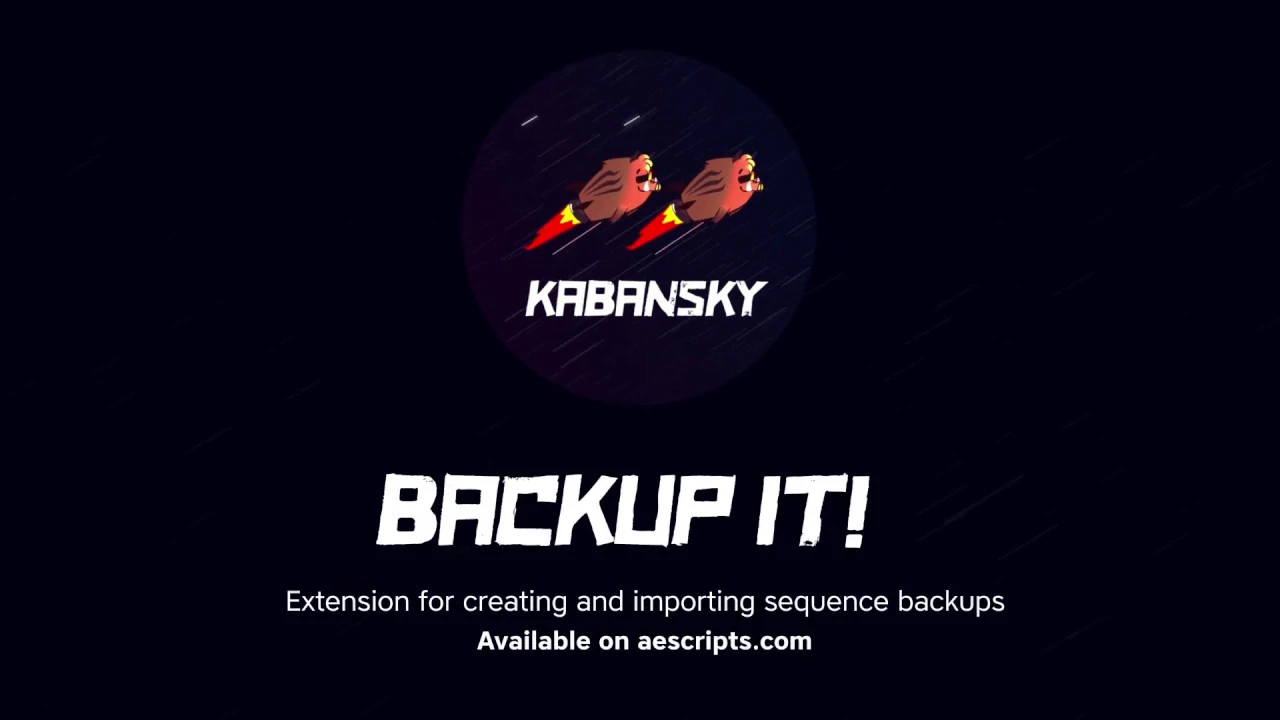 Backup It! v1.0.0 fro Premiere 序列备份脚本