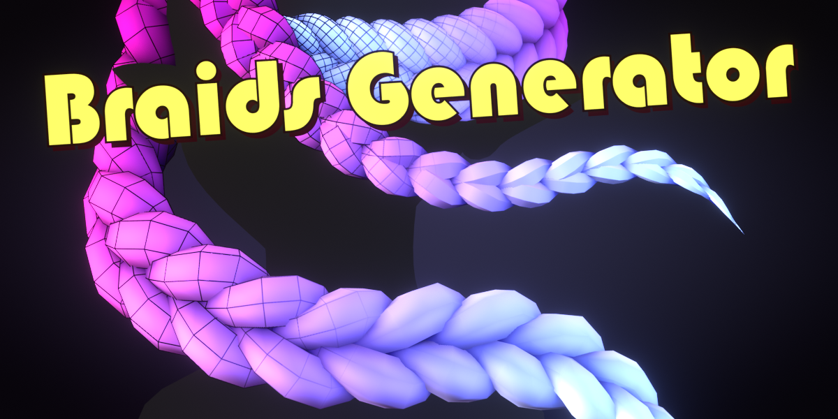 Braids Generator V5.0.1 fro Blender 头发辫子制作插件