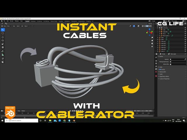Cablerator v1.4.10 for Blender电线电缆制作插件