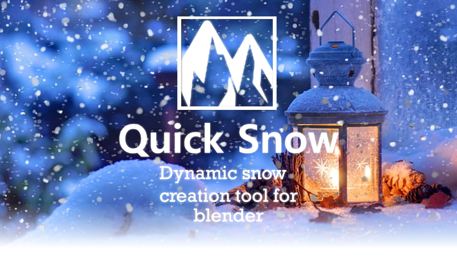 Quick Snow V3.2 Fro Blender 快速风雪景材质插件