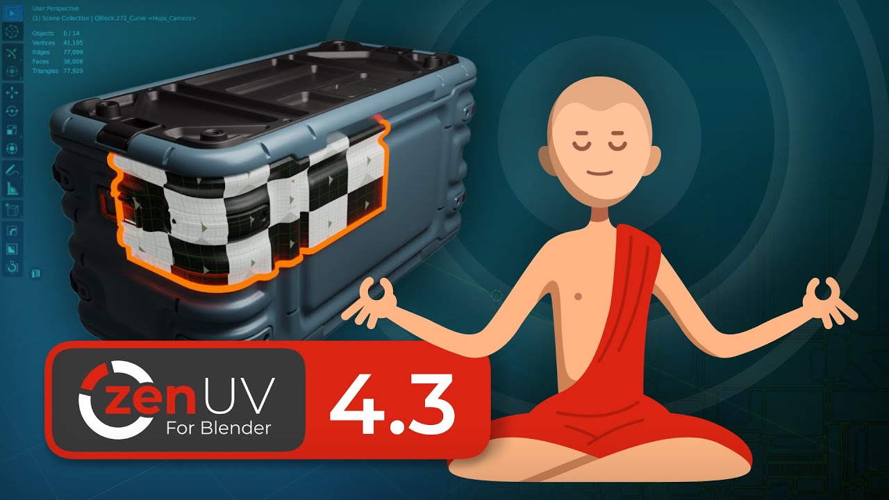 Zen Uv v5.0.1.1 for Blender 模型快速展UV插件