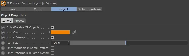 X-particles 使用文档:xpSystem