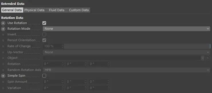 X-particles 使用文档:Extended Data