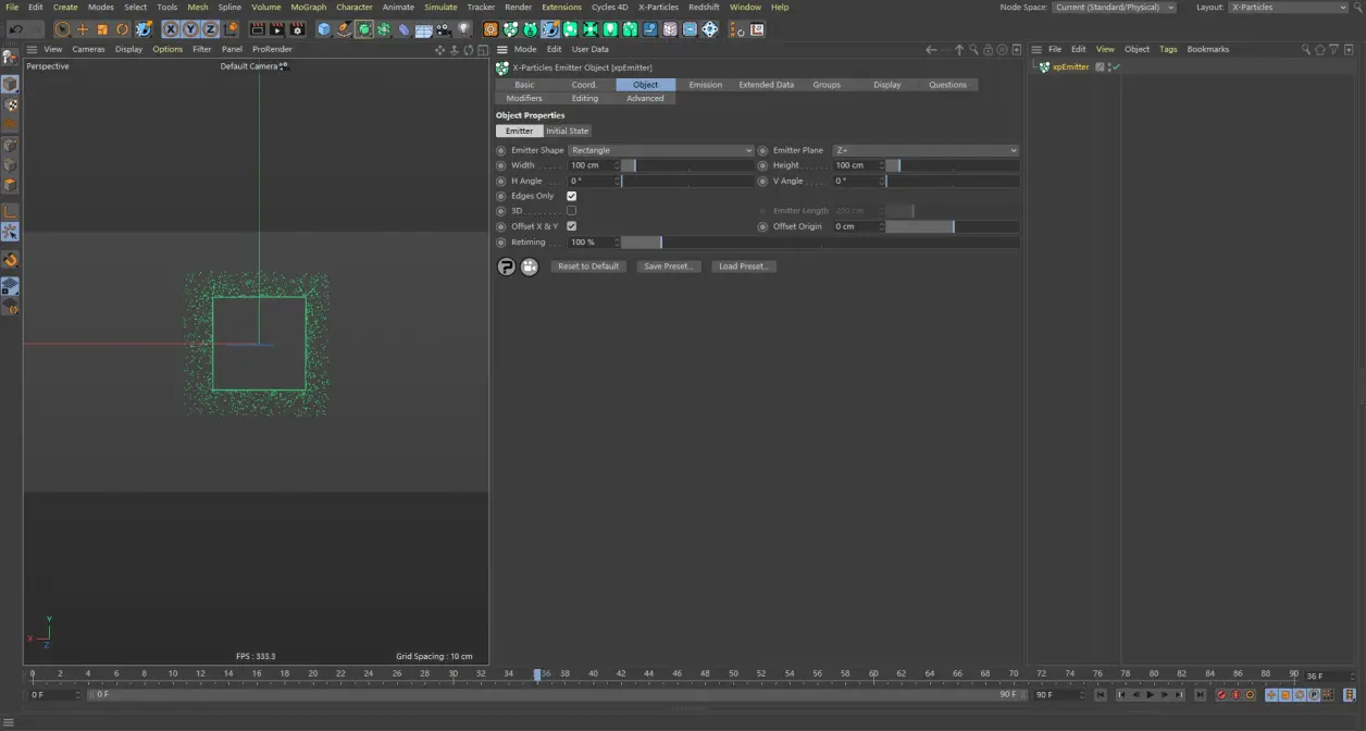 X-particles 使用文档：Emitter Object